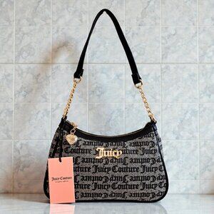 Juicy Couture Black/Beige Juicy Forever Shoulder Bag NWT